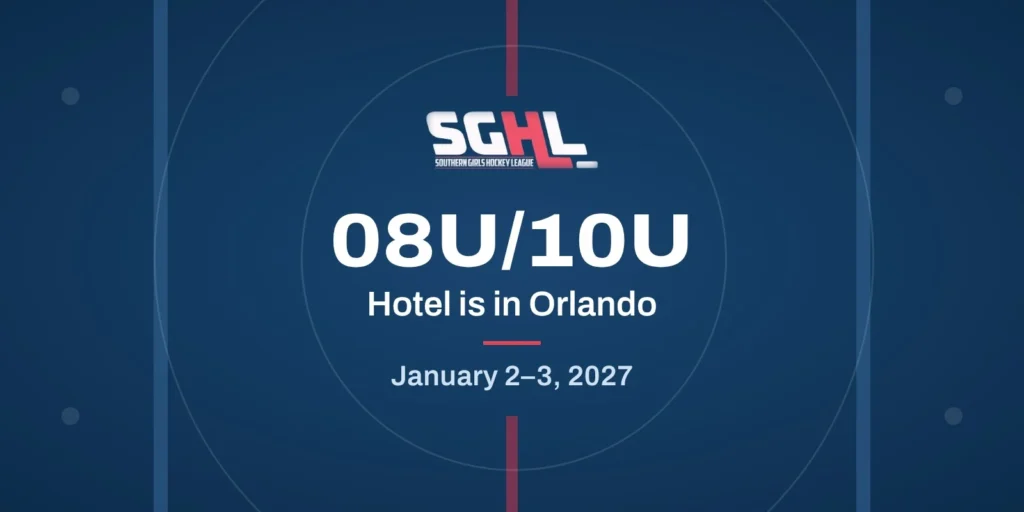 SGHL graphic: 08U/10U hotel is in Orlando, January 2–3, 2027